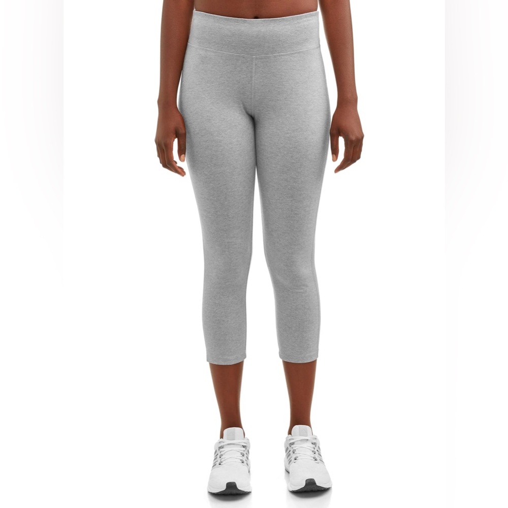 N.Y.L. Gray Yoga Cropped Leggings Sz L‎ EUC